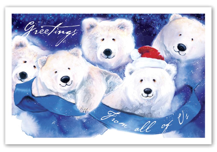 Product image for Jolly Bears Holiday Postcards - Item# HPC8207