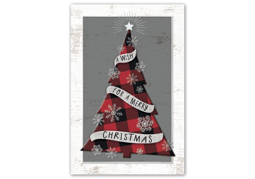 Product image for Mad For Plaid Christmas Postcards - Item# HPC8216