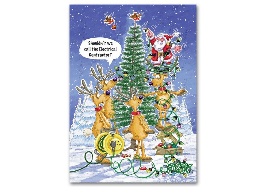 Product image for Holiday Light-up Electrical Contractor Cards - Item# HS09058