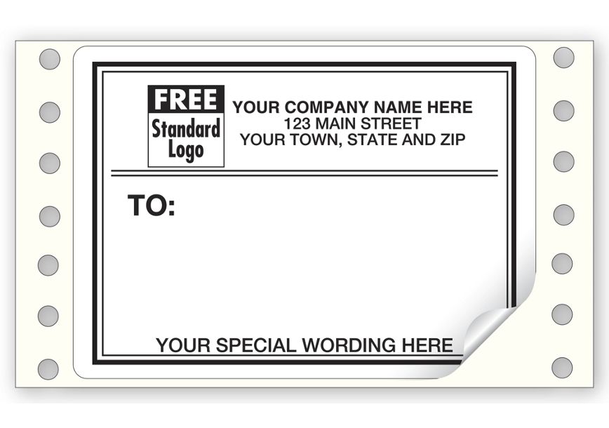 Product image for Mailing Labels, Continuous, White w/ Black Borders - Item# JM28C