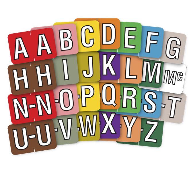 Labels End Tab Alpha labels M196 by Deluxe