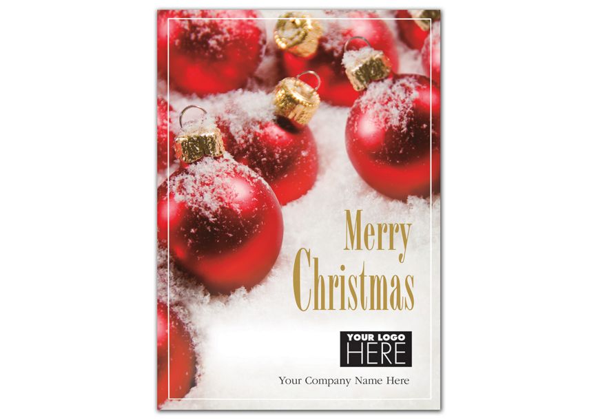 Product image for Crimson All Over Christmas Logo Cards - Item# MT02150