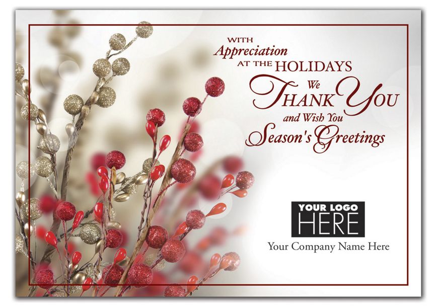 Product image for Tidings of Appreciation Holiday Logo Cards - Item# MT02310