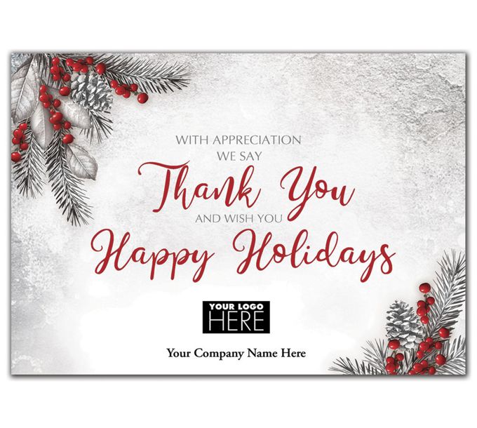 With Gratitude Holiday Logo Cards - Deluxe | Deluxe.com