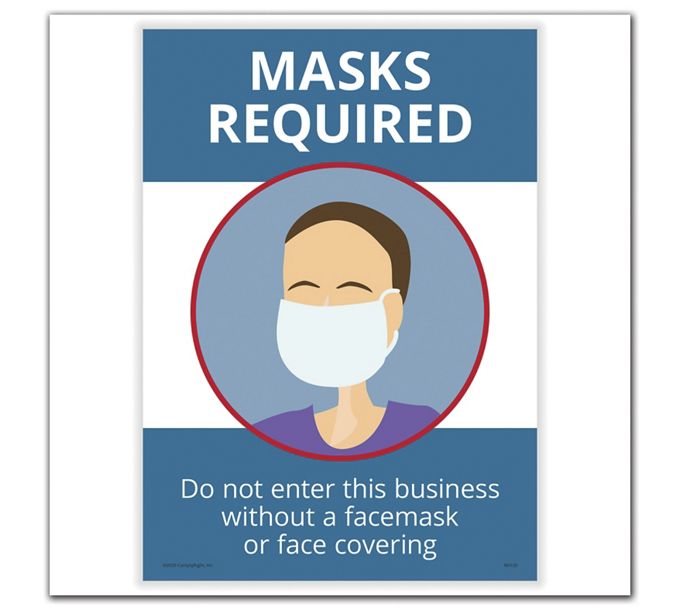 Face Masks Required Poster | Deluxe.com