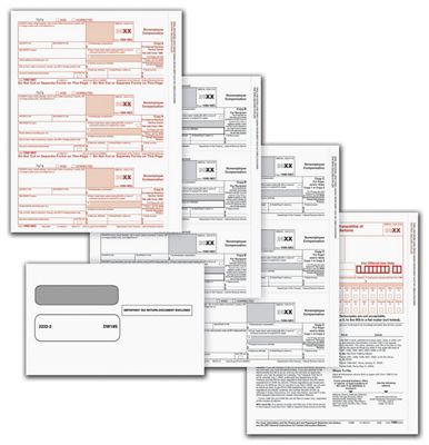 1099-NEC Laser Set - 5 Part with Envelopes (50 Employees) | 2024