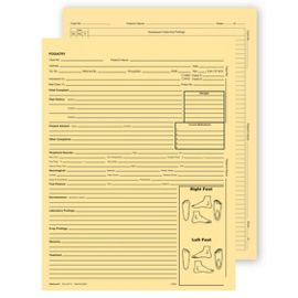 P41A-Podiatry Exam Record Form, Without Account RecordP41A