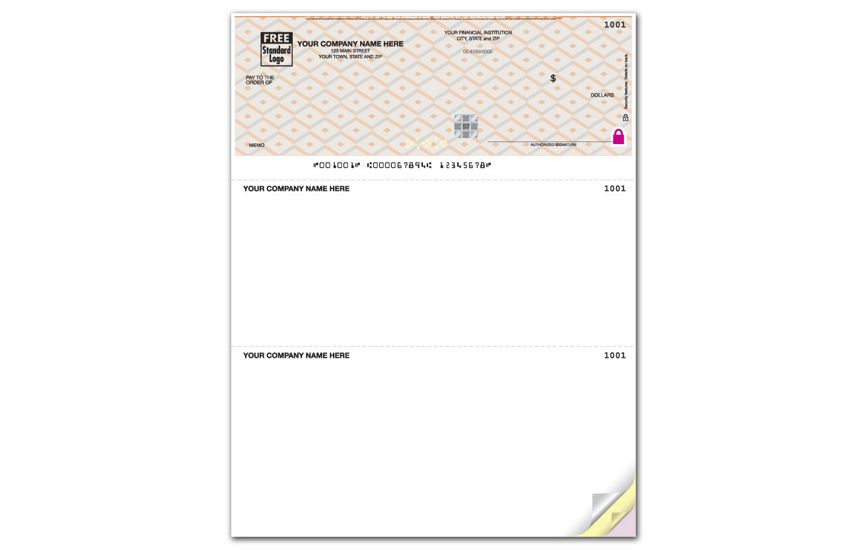 Product image for Deluxe HS Vibrant Laser Top Check, Unlined - Item# PSLT104