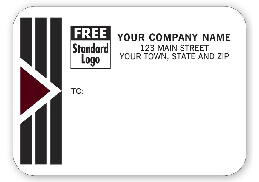 Product image for Park Avenue Mailing Labels, Rolls, w/ Black/Burgundy - Item# R1681