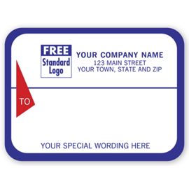 R1703-Mailing Labels, Rolls, White w/ Blue BordersR1703