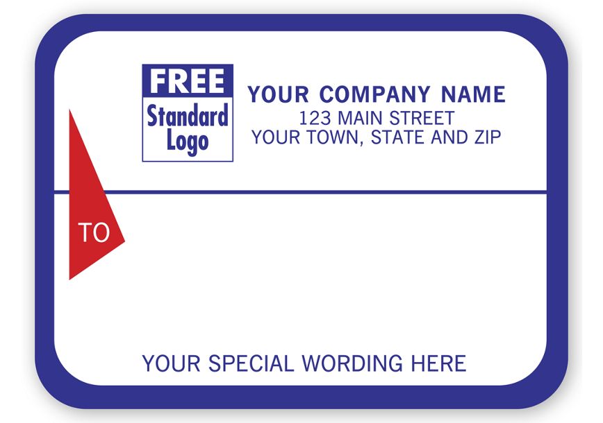 Product image for Mailing Labels, Rolls, White w/ Blue Borders - Item# R1703