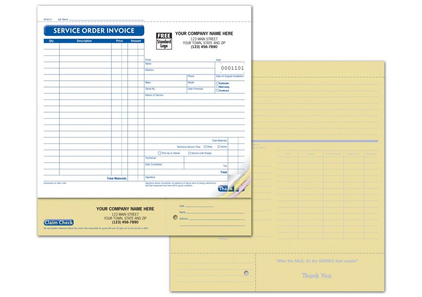 Product image for Service Order, Large - Item# RHS0311