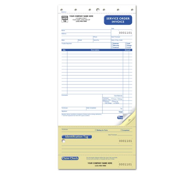 Service Order Form, Small RHS0312| Deluxe.com