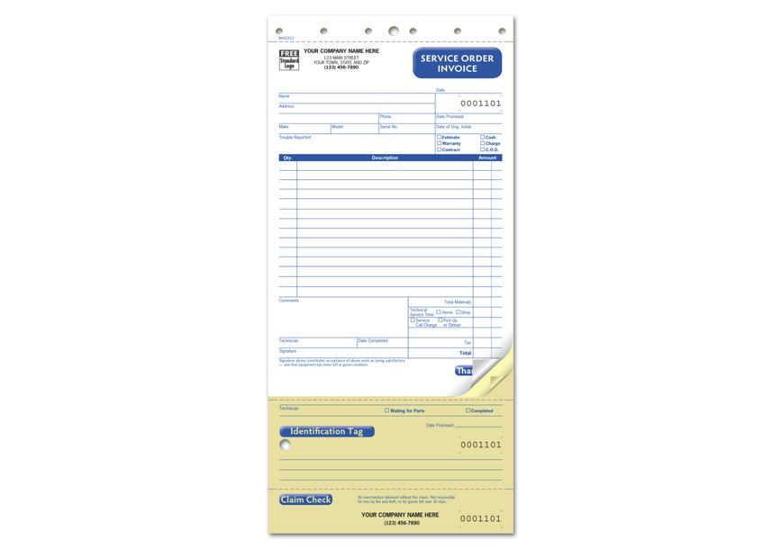 Product image for Service Order, Small - Item# RHS0312