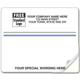 RLML23-Laser Blue and Gray Stripe Mailing Label 4 x 3 1/3RLML23