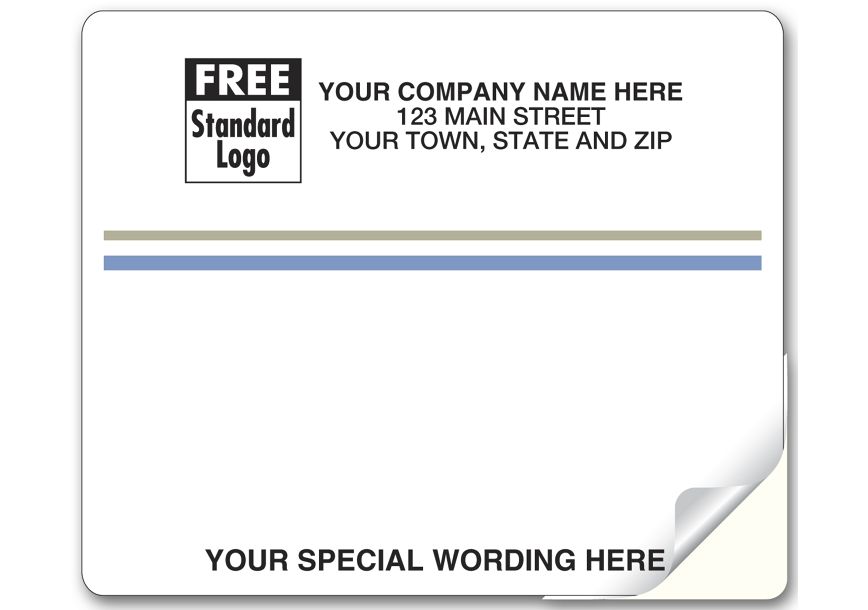 Product image for Laser Blue and Gray Stripe Mailing Label 4 x 3 1/3 - Item# RLML23