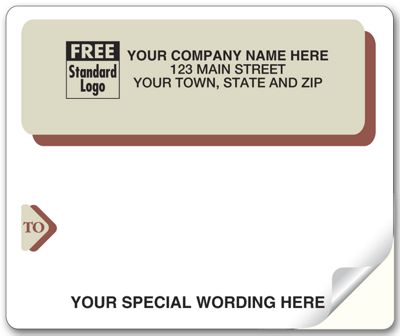4 x 3 1/3 Laser Burg Gray Mail Label - RLML55