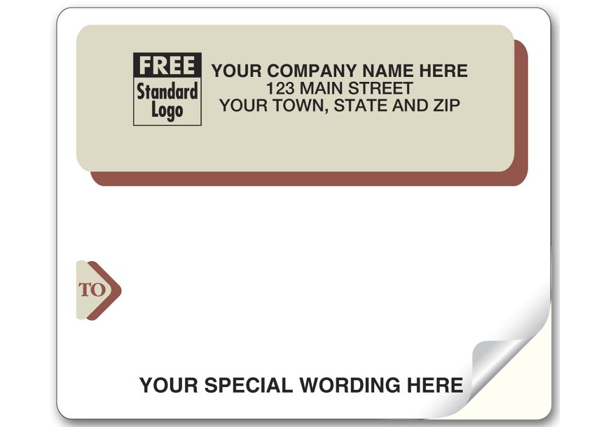 Product image for Laser Burg Gray Mail  Label 4 x 3 1/3 - Item# RLML55