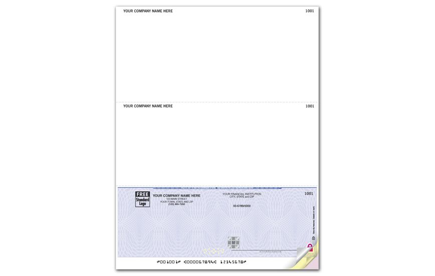 Product image for Deluxe High Security Laser Bottom Check - Unformatted - Item# SSLB120