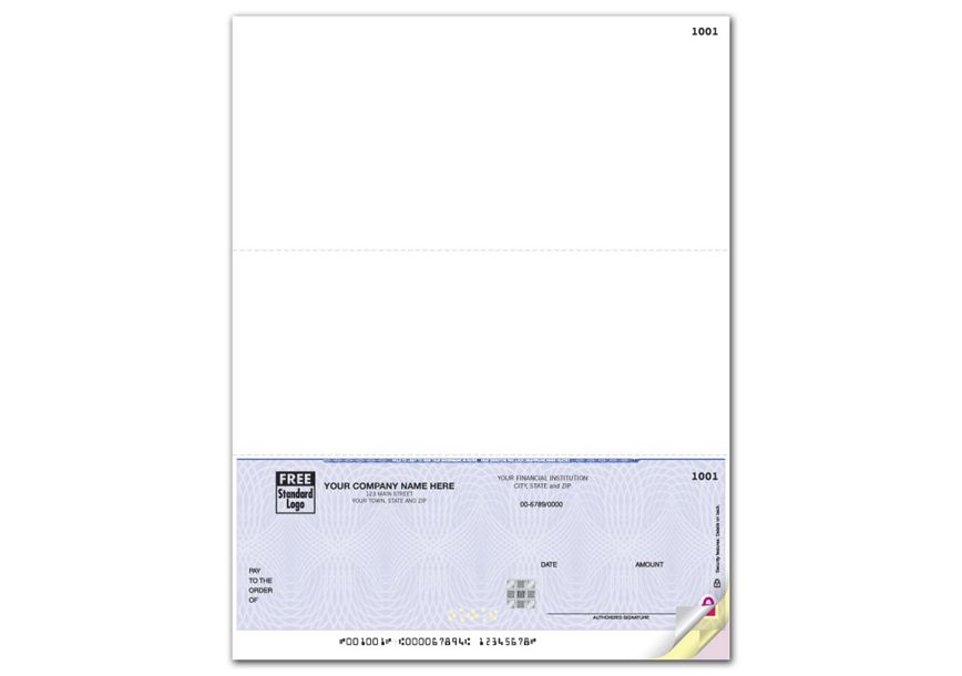 Product image for Deluxe High Security Laser Bottom M/P Check 7.5 Voucher - Item# SSLB163