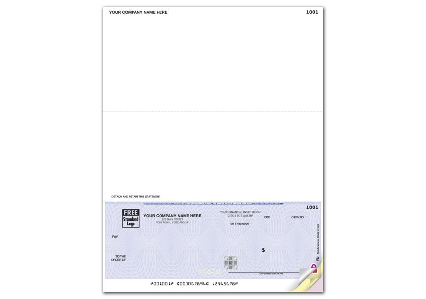 Product image for Deluxe High Security Laser Bottom Check, Spectrum Software - Item# SSLB170