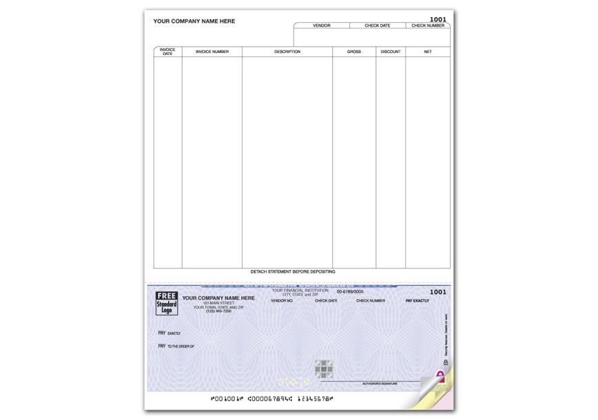 Product image for Deluxe High Security Laser Btm A/P Check 7.5 Voucher - Item# SSLB265