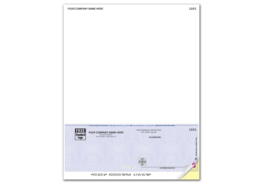 Product image for Deluxe High Security Laser Btm P/R Check 7.5 Voucher - Item# SSLB368