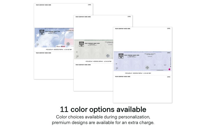 Product image for Laser High Security Mid Checks Work w/ Peachtree, DOS & more - Item# SSLM105_col