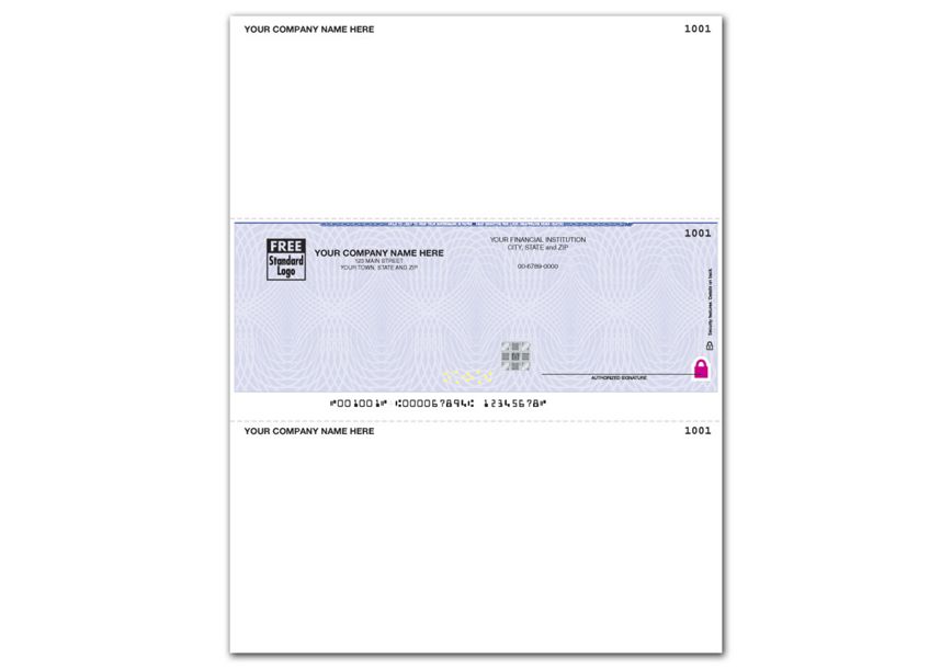 Product image for Laser High Security Mid Checks, Springbrook Compatible - Item# SSLM110