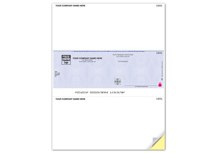 Product image for Custom Laser High Security Mid Checks, Software Compatible - Item# SSLM114