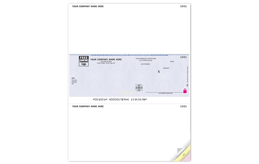 Product image for Laser High Security Mid Checks Work with Peachtree & more - Item# SSLM145