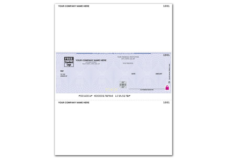 Product image for Laser High Security Mid Checks, Sage Software Compatible - Item# SSLM171