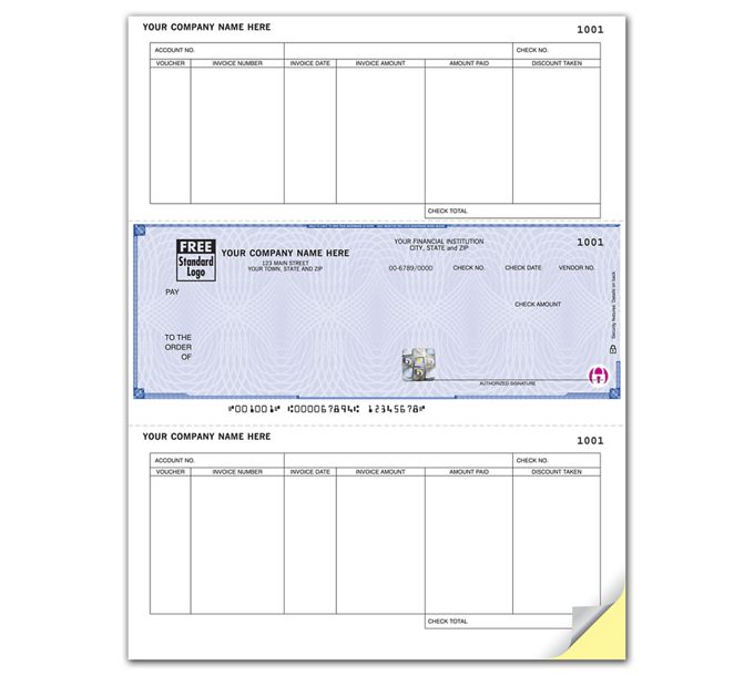 High Security Laser Middle Accounts Payable Check - SSLM210 \ Deluxe ...