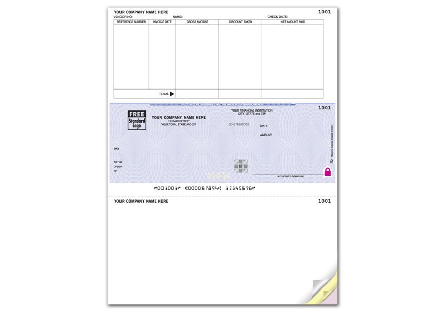 Product image for Laser High Security Mid Checks, ACCPAC DOS & WIN Compatible - Item# SSLM255