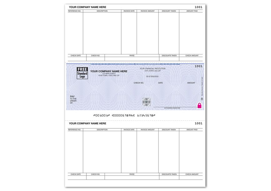 Custom Laser High Security Mid Checks - Accounts Payable - SSLM262