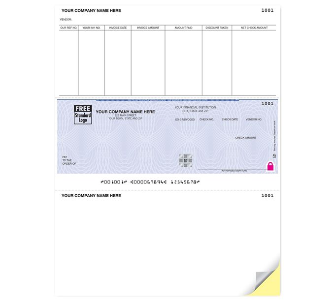 High Security Laser Middle Accounts Payable Check - Sslm273 \ Deluxe 