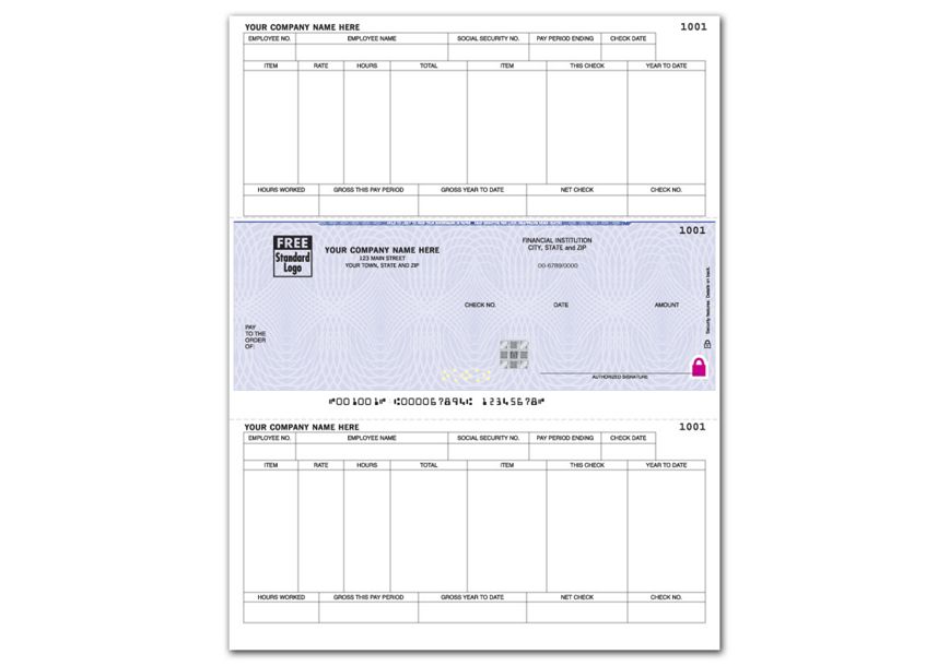 Product image for Laser High Security Mid Checks Work w/ Peachtree & more - Item# SSLM331