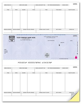 High Security Laser Middle Payroll Check - SSLM341 | Deluxe