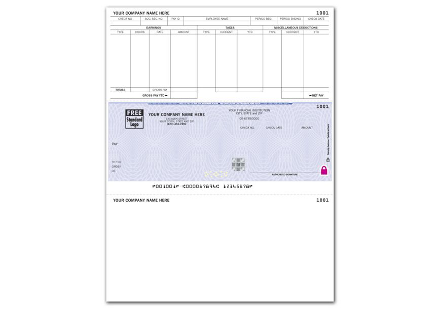 Product image for Laser High Security Mid Payroll Checks Works w/ MAS & more - Item# SSLM344