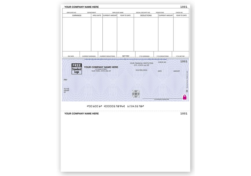 Product image for Laser High Security Mid Payroll Checks Support ABRA & more - Item# SSLM360