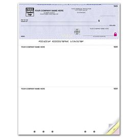 SSLT102-High Security Laser Top Check, Lined, Hole PunchedSSLT102