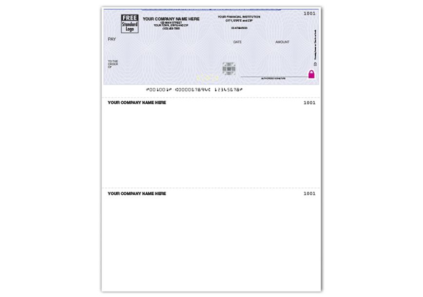Product image for High Security Laser Top Check, Compatible with Sage DacEasy - Item# SSLT113