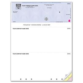SSLT134-High Security Laser Top Check, Unlined, Hole PunchedSSLT134