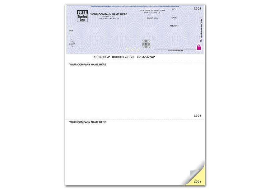 Product image for High Security Laser Top Check, ACCPAC/ACCPAC Plus Compatible - Item# SSLT150