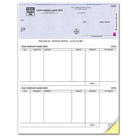 SSLT239-High Security Laser Top Check, Preprinted Stub HeadingsSSLT239