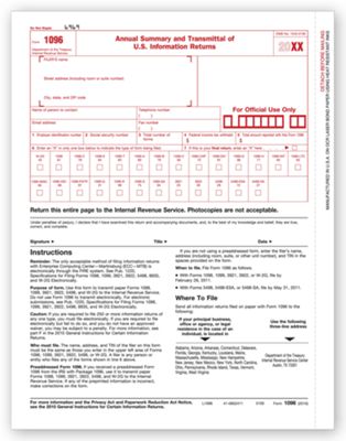 2020 Laser 1096 Transmittal Form