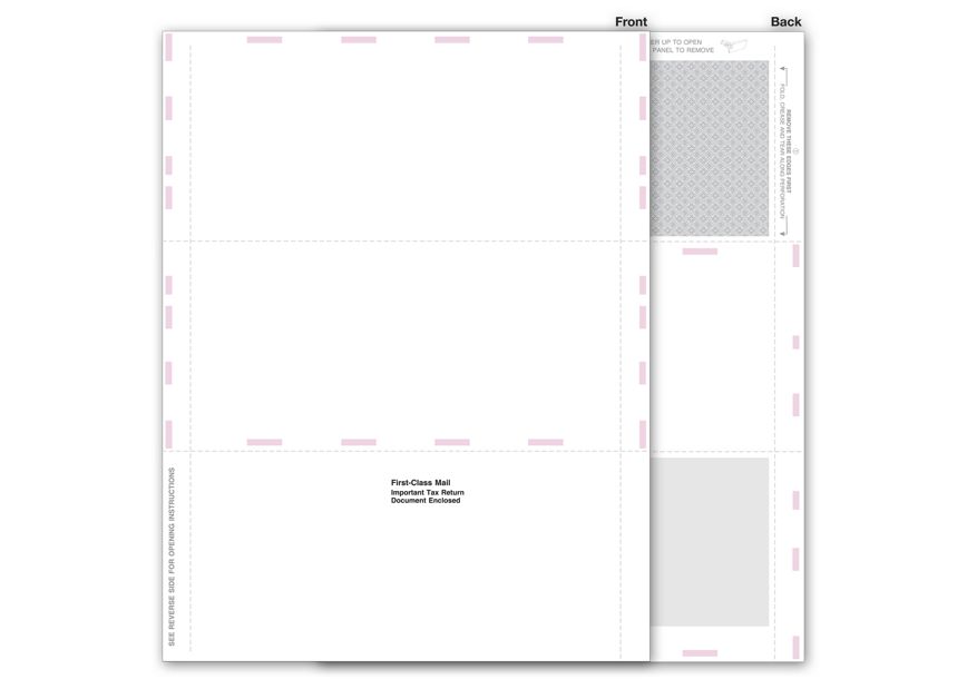 Product image for 3-Up Blank Laser 1099, Pressure Seal - Item# TF5119