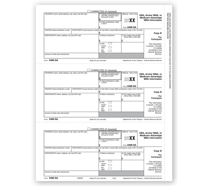2021 Laser 5498SA, Copy B
