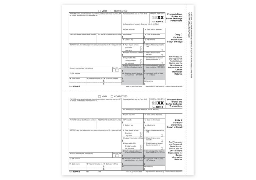 Product image for Laser 1099-B, State Copy C - Item# TF5155