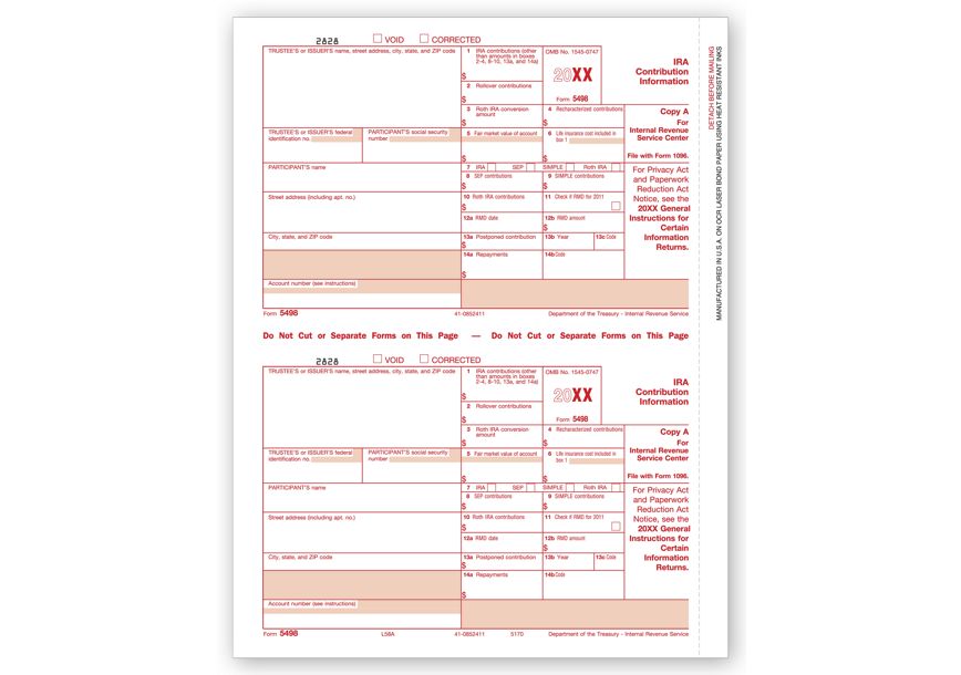 Product image for Laser 5498,  Federal Copy A - Item# TF5170